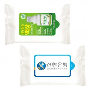 홍보물품 화이트 20매 물티슈제작 대표이미지